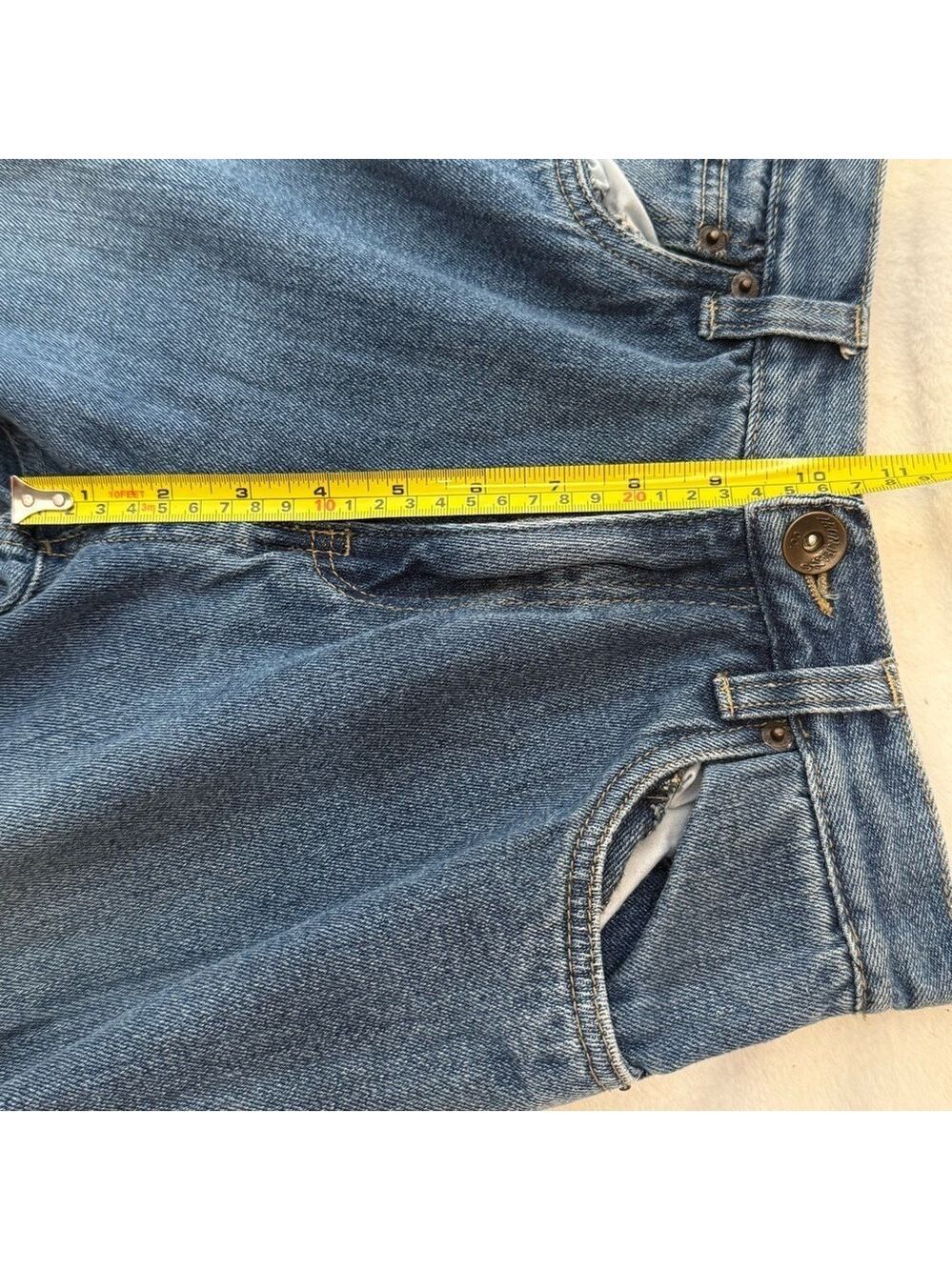 Y2K Baggy Jeans, Wide Leg, Mid Rise, Carpenter/Skater style, Petite/Ankle Crop - Picture 8 of 12